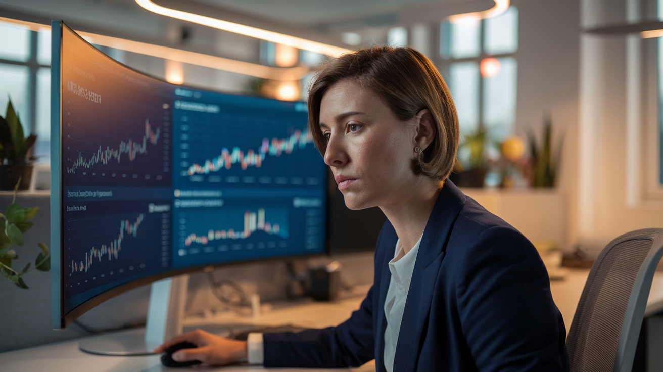 Laptop open at a desk with a CRM dashboard — representing the GoHighLevel vs HubSpot comparison for service businesses in 2026
