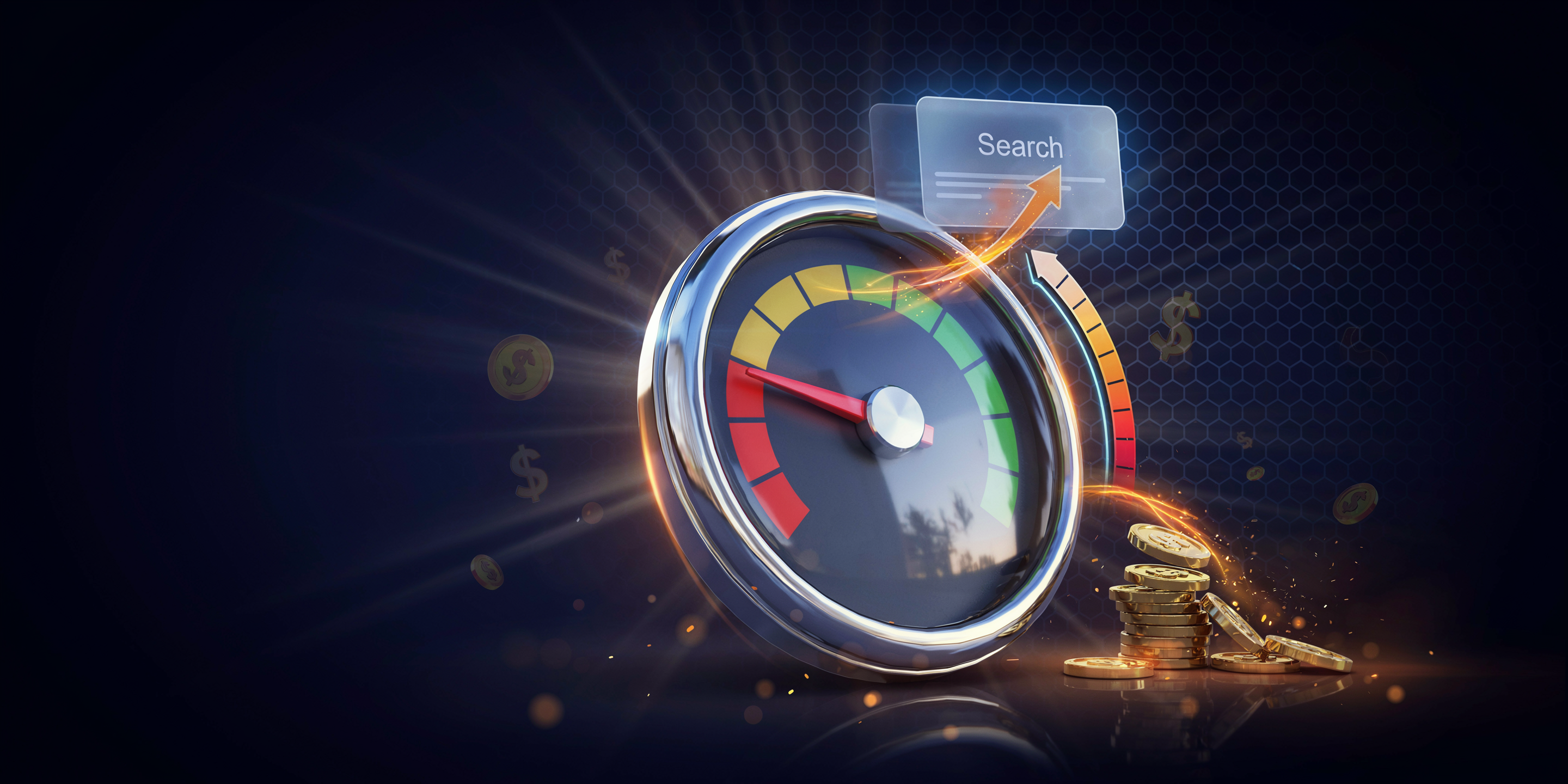 Google Ads analytics dashboard showing quality score and cost per click data for a service business