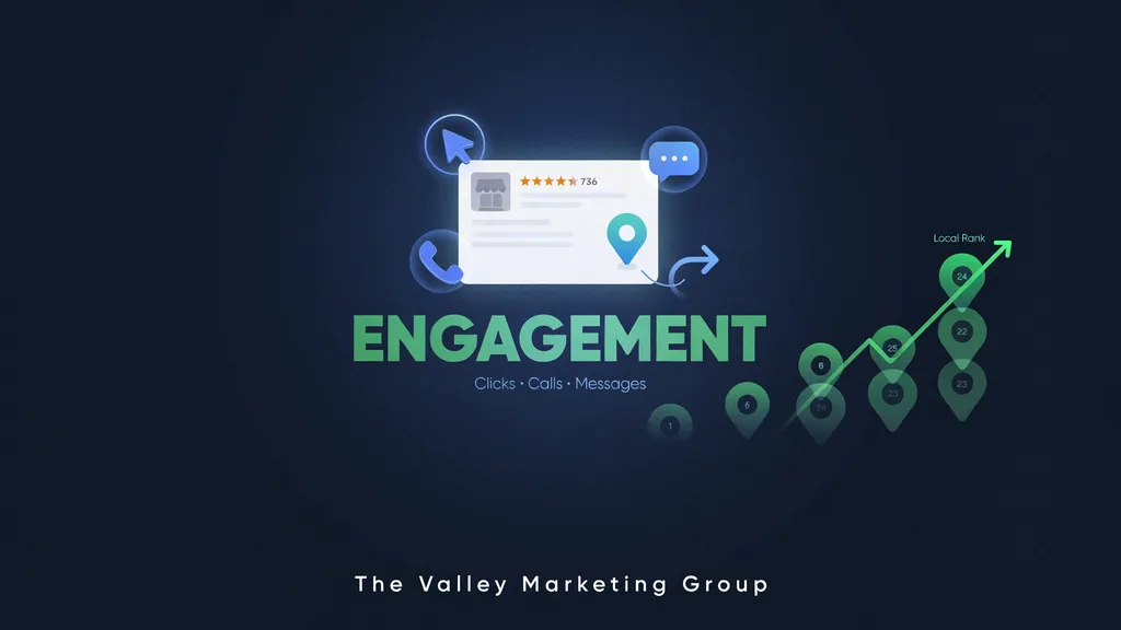 Local business owner reviewing Google Business Profile engagement and review activity on a phone