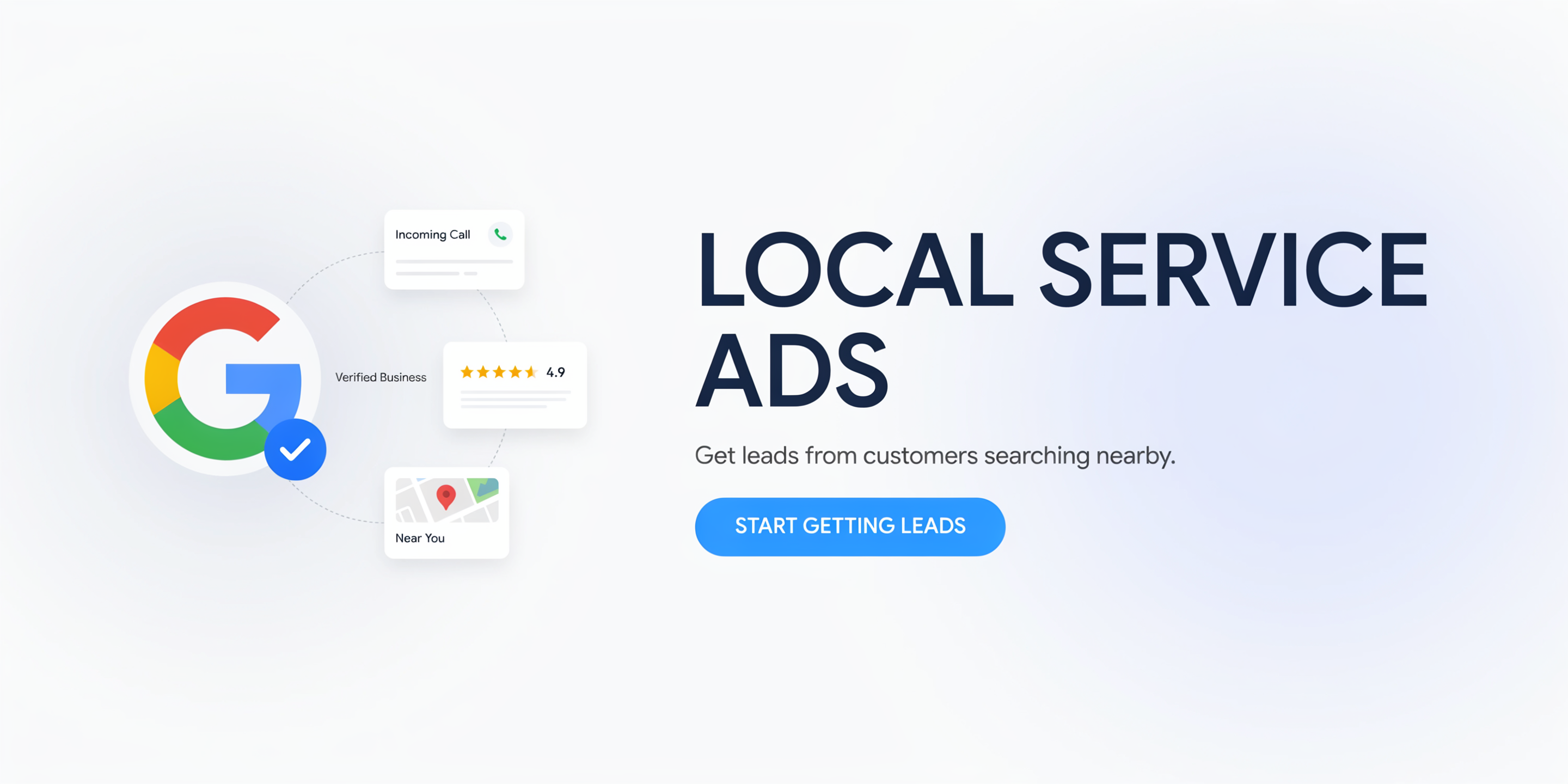 Analytics dashboard showing Google Ads cost per lead data for home service businesses