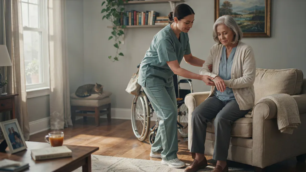 Home care agency owner reviewing Google Ads cost per lead reporting for a senior in-home care campaign