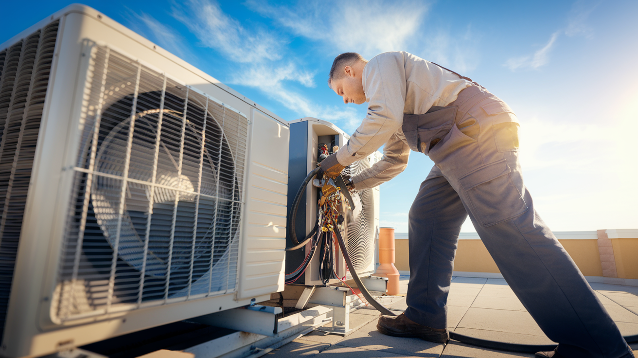 Contractor reviewing paperwork and financing options with a homeowner representing HVAC financing programs for service businesses